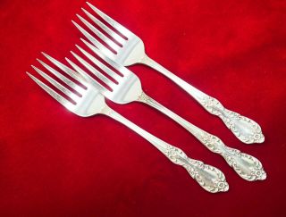 Wm Rogers Mfg Co.  Grand Elegance Silver Plate Salad Fork Set Of 3 No Monogram