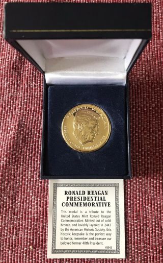 Ronald Reagan 1981 Inauguration Commemorative Bronze Coin