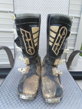 Vintage Axo Rc2 Made With Kevlar Motocross Racing Boots.