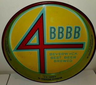 Vintage Beverwyck Best Beer Brewed Beer Tray Sign Bar 4 Bbbb Albany York Ny