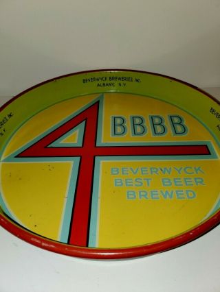 Vintage BEVERWYCK BEST BEER BREWED Beer Tray Sign Bar 4 BBBB ALBANY YORK NY 3