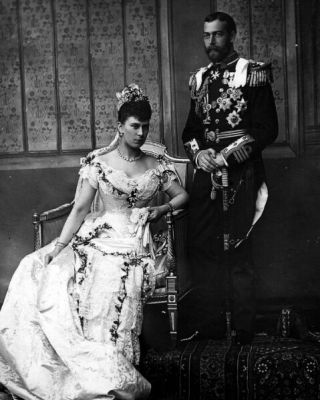 8x10 Photo: Wedding Portrait Of Future King George V & Princess Mary Of Teck
