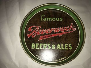 Beverwyck Famous Beers And Ales Tray Albany N.  Y.