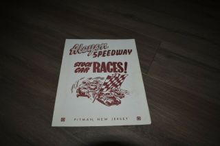 Vintage Alcyon Speedway Stock Car Races Program 2 Pitman Nj