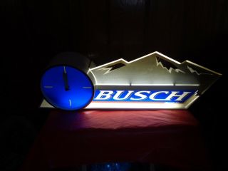 Vintage Anheuser Busch Beer Advertising Clock Light Sign By Everbrite 1995