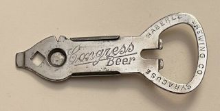 1910s Haberle Brewing Congress Beer Syracuse Ny Cigar Cutter Bottle Opener N - 8 - 2