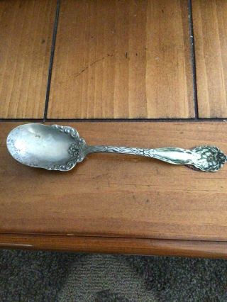 Antique W.  B Mfg Co.  Silverplate Ornate Sugar Spoon