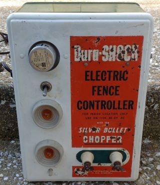 Vintage Electric Fence Box Panel Farmhouse Dairy Barn Dura Shock Controller