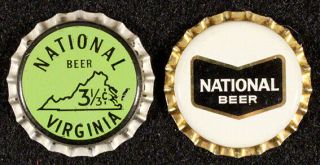 National Beer Plastic Bottle Caps Baltimore Maryland Natty Boh Bohemian Virginia