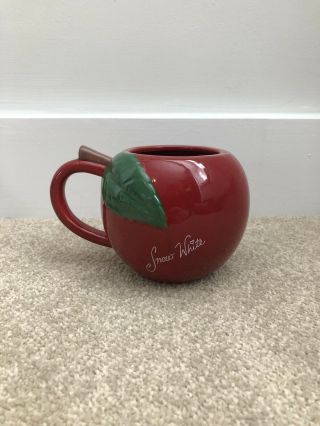 Disney Snow White And The Seven Dwarfs Red Apple Ceramic Mug