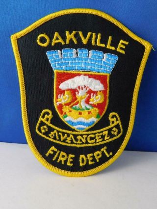 Oakville Fire Department Vintage Patch Crest Badge Ontario Canada Firefighter