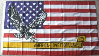 America Love It Or Leave It United States Patriotic Usa Polyester Flag 3 X 5 Ft