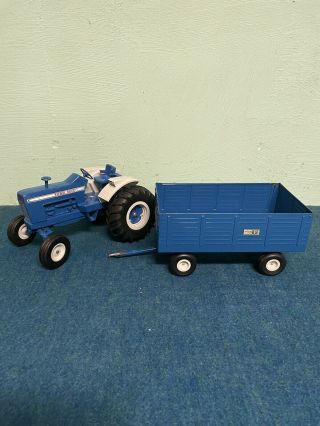 Vintage Etrl 1/12 Scale Ford 8000 Tractor And Big Blue Wagon