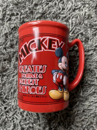 Disney Store Exclusive Mickey Mouse Large Red 3d Ceramic Mug