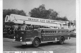 Orange City,  Ca Fire Dept 3x5 Photo: 1965 Crown Snorkel