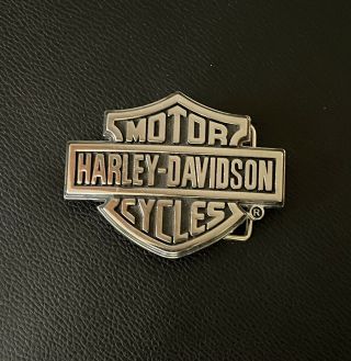 Harley Davidson Mens Hd Bar And Shield 99435 - 05v 2005 Silver Black Belt Buckle
