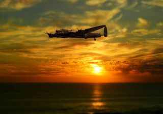 Bbmf,  Avro Lancaster Sunset 2017 Nose Canvas Prints Various Sizes Delivery