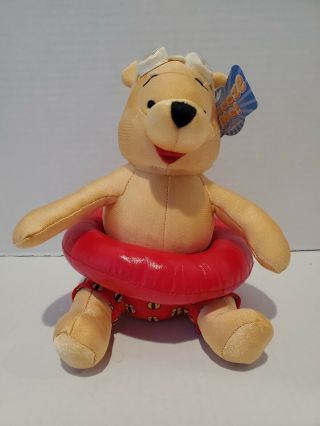 Disney Store Winnie The Pooh Mini Bean Bag Neoprene Plush 6 " With Inner Tube