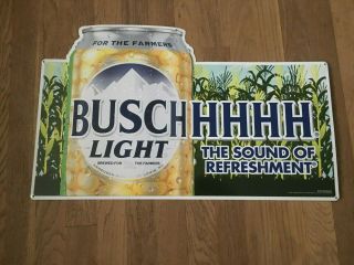 Busch Light Beer Corn Metal Sign Anheuser Busch Sign Brewed For The Farmers Nib