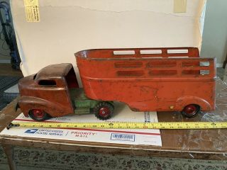 Rare Vintage Marx Wyandotte Pressed Steel Large Tin Toy Delivery Service Truck