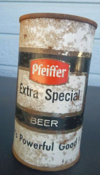 Vintage Pfeiffer Extra Special Flat Top Beer Can Keglined Detroit Michigan