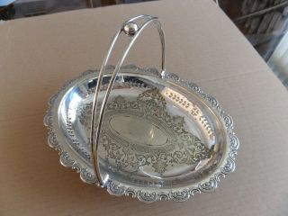 11 " X 8 " Silver Plated Lift Handle Serving Dish From J.  D & Co.  Ld.