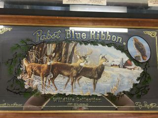 Pabst Blue Ribbon Wildlife Beer Mirror Deer