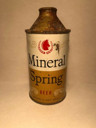 Mineral Spring Cone Top Beer Can From Mineral Point Wisconsin