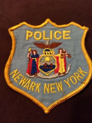 Vintage Obsolete Village Of Newark Ny Police Dept.  Patch - Uniform Takeoff