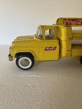 Vintage Buddy L 1960s Coca Cola Yellow Delivery Truck