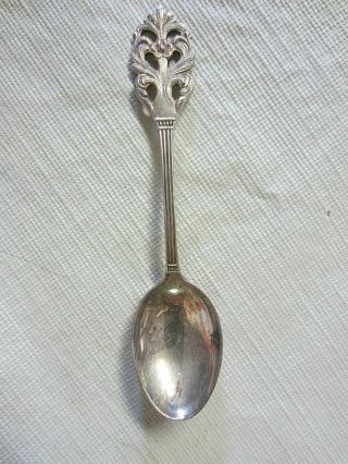 Vintage Viking Rose Pattern Silver Plated Demitasse Spoon Made In Sweden