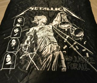 Vintage 1980 ' s Metallica And Justice for All tapestry banner wall hanging Poster 2