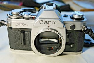 Vintage Canon Ae - 1 Slr Film Camera - Black - Body Only
