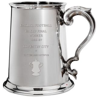 Coventry City English Fa Cup Winner 1986 1987 1pt Tankard Pewter