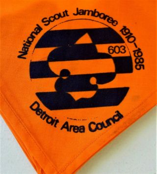 Boy Scouts Bsa 1985 National Scout Jamboree Detroit Area Council Neckerchief Nos