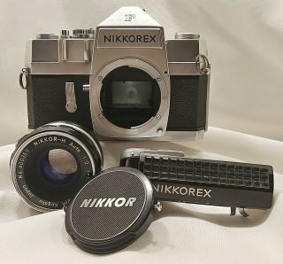 Nikon Nikkorex F Vintage Nikkor H Nippon Kogaku 1:2 F=50mm Exposure Meter & Case