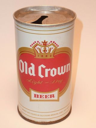12oz Old Crown Light Dry Beer S.  S.  Zip - Tab