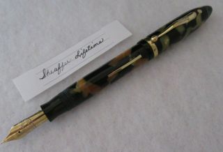 Vintage Sheaffer Lifetime Balance Fountain Pen,  Black &pearl,  Gf Trim,  C 1930 - 35