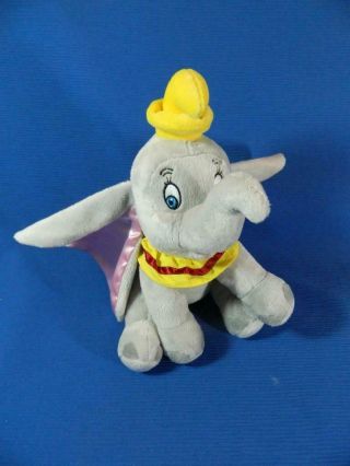 Disney Dumbo Elephant 8 " Plush Stuffed Toy Pink Satin Ears