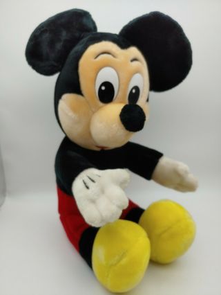 Vintage 16 " Disney Store Mickey Mouse Plush Stuffed Animal Toy