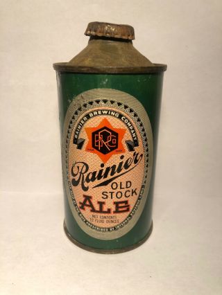 Rainier Old Stock Ale Cone Top Beer Can From San Fran Ca.