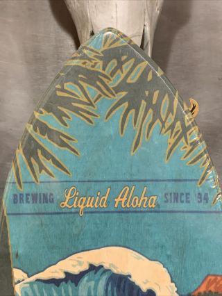 KONA BREWING COMPANY Wooden Surfboard Advertising Sign Great Color USA MADE 2