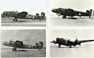 Four Rare Photographs Of Raf Handley Page Halifax Bombers
