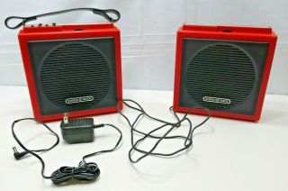 Vintage Sears Portable 8 Track Stereo Player Red W/ Battery Or Power Pack
