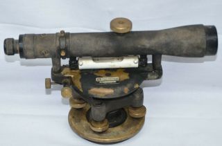 Vintage Berger Instruments 1 " Brass Level Transit Surveying Surveyor Model 9735
