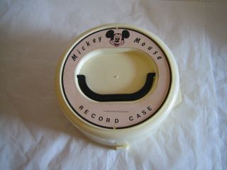 Vintage Mickey Mouse Disney Record Carry Case 45 Rpm Plastic