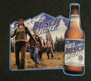 Busch Light Beer Tin Metal Sign Hiking Great Outdoors Budweiser Mountains