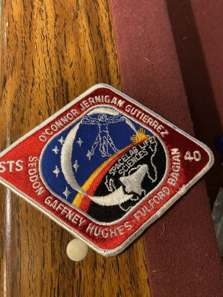 Vintage Nasa Space Shuttle Columbia Sts - 40 Mission Patch Big