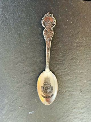 Antique Washington Dc Spoon Sterling Silver Vintage Souvenir Collector Cca 1960s