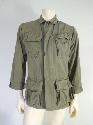 Vintage 1970 Vietnam Rip Stop Poplin Og - 107 Jungle Jacket Coat Size Xs Regular